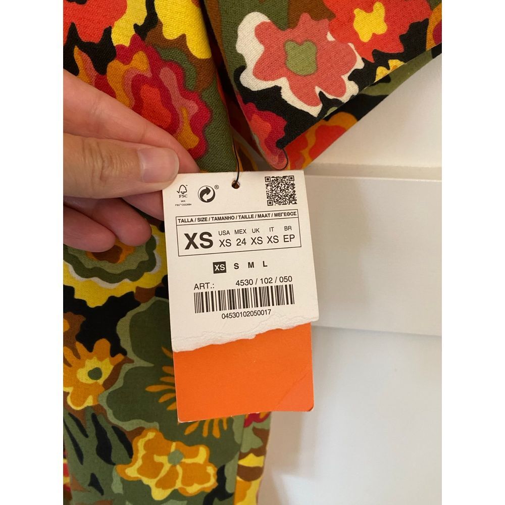Zara XS NWT romper 70s vintage floral - Picture 2 of 10